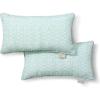 imageMartha Stewart Vineyard Vines Indoor Outdoor Decorative Lumbar Pillow 2Pack Set UV Fade Resistant Water Repellent Printed Garden Design Warm Grey 11quotx18quotAqua Blue
