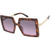 imageMartha Stewart Womens Ms147 Oversized Vintage Uv400 Protective Square SunglassesTimeless Gifts for Her 54mmBrown