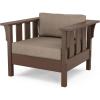 imageMartha Stewart by POLYWOOD Acadia Deep Seating Chair in TeakDune BurlapMahogany  Spiced Burlap