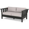 imageMartha Stewart by POLYWOOD Acadia Deep Seating Loveseat in SandAsh CharcoalBlack  Dune Burlap
