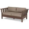 imageMartha Stewart by POLYWOOD Acadia Deep Seating Loveseat in SandAsh CharcoalMahogany  Spiced Burlap