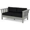 imageMartha Stewart by POLYWOOD Acadia Deep Seating Loveseat in SandAsh CharcoalSlate Grey  Midnight Linen