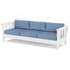 imageMartha Stewart by POLYWOOD Acadia Deep Seating Sofa Slate GreyNatural LinenWhite  Sky Blue