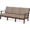 imageMartha Stewart by POLYWOOD Chinoiserie Deep Seating Sofa WhiteGlacier SpaMahoganySpiced Burlap