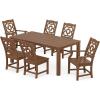 imageMartha Stewart by POLYWOOD Exclusive Chinoiserie 7Piece Parsons Dining Set BlackTeak