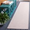 imageMartha Stewart x SAFAVIEH Outdoor Area Rug Collection  65quot Round Navy Weather Resistant ampamp Washable Ideal for Patio Backyard Mudroom Deck Dining Space MSR4490NBeigePink