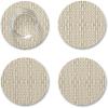 imageMartha by Martha Stewart  Chilewich Boxwood Coasters in Sea  Set of 4  StainResistant Woven Textile with Recycled Felt Backing  5quot RoundWheat