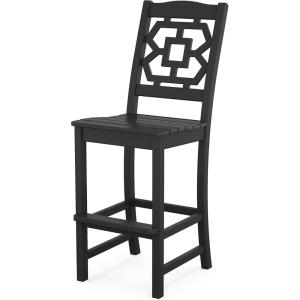 imageMARTHA STEWART by POLYWOOD Chinoiserie Bar Side Chair in GreenBlack