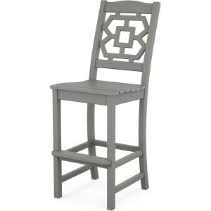 imageMARTHA STEWART by POLYWOOD Chinoiserie Bar Side Chair in GreenSlate Grey