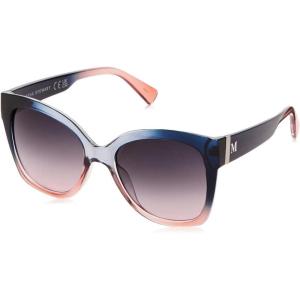 imageMartha Stewart Womens Ms126 Oversized Uv400 Protective Cat Eye Square SunglassesTimeless Gifts for Her 54mmBlue and Nude