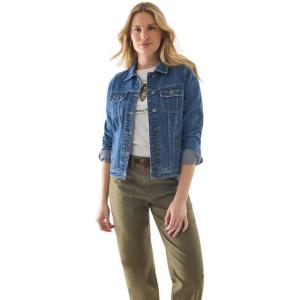 imageMartha Stewart Womens Utility Denim Canvas Chore Jacket  Trendy Barn ampamp Western Style Jean JacketVintage Wash