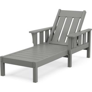 imageMartha Stewart by POLYWOOD Acadia Chaise Lounge in SandSlate Grey