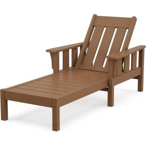 imageMartha Stewart by POLYWOOD Acadia Chaise Lounge in SandTeak