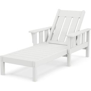imageMartha Stewart by POLYWOOD Acadia Chaise Lounge in SandWhite