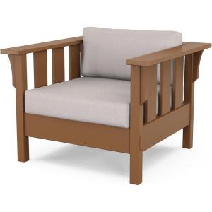 imageMartha Stewart by POLYWOOD Acadia Deep Seating Chair in TeakDune BurlapTeak  Dune Burlap