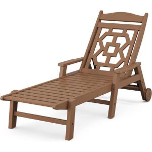 imageMartha Stewart by POLYWOOD Chinoiserie Chaise Lounge SandTeak