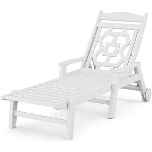 imageMartha Stewart by POLYWOOD Chinoiserie Chaise Lounge SandWhite