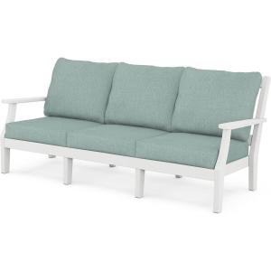 imageMartha Stewart by POLYWOOD Chinoiserie Deep Seating Sofa WhiteGlacier SpaWhiteGlacier Spa