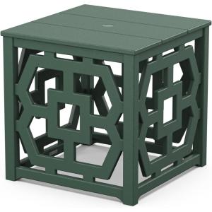 imageMartha Stewart by POLYWOOD Chinoiserie Umbrella Stand Accent Table GreenGreen