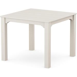 imageMartha Stewart by POLYWOOD Exclusive Chinoiserie Parsons 38quot Square Dining Table Slate GreySand