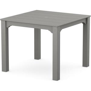 imageMartha Stewart by POLYWOOD Exclusive Chinoiserie Parsons 38quot Square Dining Table Slate GreySlate Grey