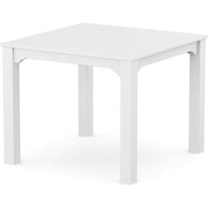 imageMartha Stewart by POLYWOOD Exclusive Chinoiserie Parsons 38quot Square Dining Table Slate GreyWhite