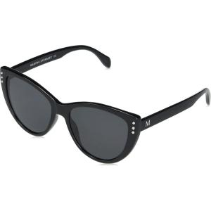 imageMartha Stewart womens Ms117 Glamorous Uv400 Protective Cat Eye Sunglasses  Timeless Gifts for Her 55mm Cat Eye SunglassesBlack
