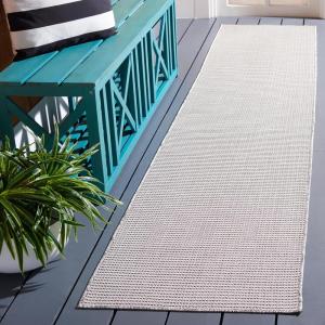 imageMartha Stewart x SAFAVIEH Outdoor Area Rug Collection  65quot Round Navy Weather Resistant ampamp Washable Ideal for Patio Backyard Mudroom Deck Dining Space MSR4490NBeigeBlack