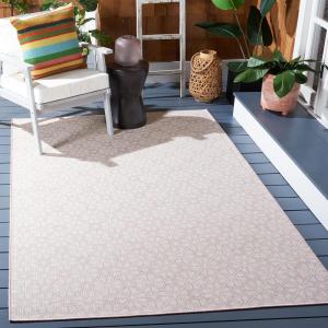 imageMartha Stewart x SAFAVIEH Outdoor Area Rug Collection  8 x 10 Blue ampamp Beige Weather Resistant ampamp Washable Ideal for Patio Backyard Mudroom Deck Dining Space MSR4491MPinkIvory
