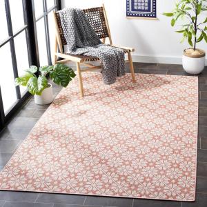 imageMartha Stewart x SAFAVIEH Outdoor Area Rug Collection  8 x 10 Terracotta Weather Resistant ampamp Washable Ideal for Patio Backyard Mudroom Deck Dining Space MSR4491S