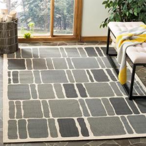 imageMartha Stewart x SAFAVIEH Outdoor Area Rug Collection  8 x 112quot Cream ampamp Sweet Pea Weather Resistant ampamp Washable Ideal for Patio Backyard Mudroom Deck Dining Space MSR4289325BeigeAnthracite