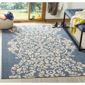 imageMartha Stewart x SAFAVIEH Outdoor Area Rug Collection  8 x 112quot Hickory Weather Resistant ampamp Washable Ideal for Patio Backyard Mudroom Deck Dining Space MSR4256236Azurite