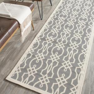 imageMartha Stewart x SAFAVIEH Outdoor Area Rug Collection  8 x 112quot Hickory Weather Resistant ampamp Washable Ideal for Patio Backyard Mudroom Deck Dining Space MSR4220030Cement