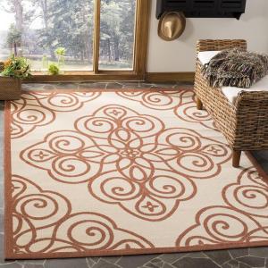 imageMartha Stewart x SAFAVIEH Outdoor Area Rug Collection  8 x 112quot Lily Pad Weather Resistant ampamp Washable Ideal for Patio Backyard Mudroom Deck Dining Space MSR4244228Cayenne