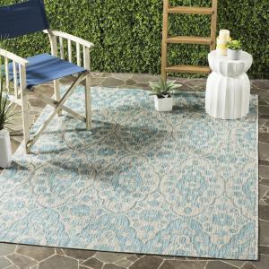 imageMartha Stewart x SAFAVIEH Outdoor Area Rug Collection  8 x 112quot Natural ampamp Beige Weather Resistant ampamp Washable Ideal for Patio Backyard Mudroom Deck Dining Space MSR411539321GreyAqua
