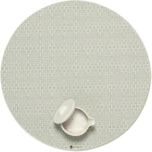 imageMartha by Martha Stewart  Chilewich Boxwood Placemats in Abalone  Set of 4  Easy Care Woven Tabletop Textiles  IndoorOutdoor  15quot RoundAbalone