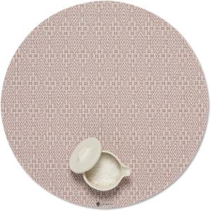 imageMartha by Martha Stewart  Chilewich Boxwood Placemats in Abalone  Set of 4  Easy Care Woven Tabletop Textiles  IndoorOutdoor  15quot RoundBurnt Coral