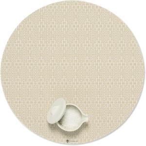 imageMartha by Martha Stewart  Chilewich Boxwood Placemats in Abalone  Set of 4  Easy Care Woven Tabletop Textiles  IndoorOutdoor  15quot RoundWheat