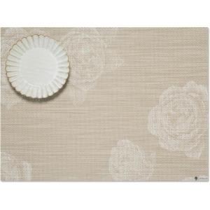 imageMartha by Martha Stewart  Chilewich Rosette Placemats in Burnt Coral  Set of 4  Easy Care Woven Tabletop Textiles  IndoorOutdoor  185quot x 135quot RectangleFlax