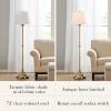imageHampton Hill Classic Floor Lamp for Bedroom Traditional Standing Lamp for Living Room OffWhite Empire Shade Polarized Plug Clear Cable Tall Iron Frame Office Room LampAntique Brass Aelorian