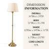 imageHampton Hill Classic Floor Lamp for Bedroom Traditional Standing Lamp for Living Room OffWhite Empire Shade Polarized Plug Clear Cable Tall Iron Frame Office Room LampAntique Brass Aelorian