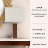 imageINKIVY Table Lamp for Bedroom  Faux Leather Design Gold Accent Nightstand Lamp Rustic Study Lamp Clear Polarized Cord Rotary OnOff Switch inLine Hawley Lamp Decor 22quot H GoldBrown