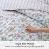 imageMARTHA STEWART 100 Cotton 2 Piece Reversible Quilt Set Washed Percale Light BlueWhite 1 Quilt 1 Std Sham Soft and Breathable Lightweight Ditsy Floral Printed Bedspread Twin SizeBethany Jacobean