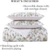imageMARTHA STEWART 100 Cotton 2 Piece Reversible Quilt Set Washed Percale Light BlueWhite 1 Quilt 1 Std Sham Soft and Breathable Lightweight Ditsy Floral Printed Bedspread Twin SizeBethany Jacobean