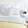 imageMARTHA STEWART 100 Cotton 2 Piece Reversible Quilt Set Washed Percale Light BlueWhite 1 Quilt 1 Std Sham Soft and Breathable Lightweight Ditsy Floral Printed Bedspread Twin SizeYellow