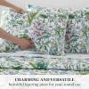imageMARTHA STEWART 100 Cotton 2 Piece Reversible Quilt Set Washed Percale Light BlueWhite 1 Quilt 1 Std Sham Soft and Breathable Lightweight Ditsy Floral Printed Bedspread Twin SizeScret Garden Floral