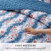 imageMARTHA STEWART 100 Cotton 2 Piece Reversible Quilt Set Washed Percale Light BlueWhite 1 Quilt 1 Std Sham Soft and Breathable Lightweight Ditsy Floral Printed Bedspread Twin SizeHereford Stripe