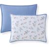 imageMARTHA STEWART 100 Cotton 2 Piece Reversible Quilt Set Washed Percale Light BlueWhite 1 Quilt 1 Std Sham Soft and Breathable Lightweight Ditsy Floral Printed Bedspread Twin SizeBernadette Disty