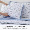 imageMARTHA STEWART 100 Cotton 2 Piece Reversible Quilt Set Washed Percale Light BlueWhite 1 Quilt 1 Std Sham Soft and Breathable Lightweight Ditsy Floral Printed Bedspread Twin SizeBernadette Disty