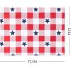imageMARTHA STEWART Americana Star Gingham Plaid Indoor Placemat 4Pack Set Reversible Patriotic USA America Decor RedWhiteBlue 14quotx72quot